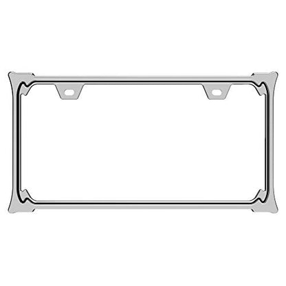 3D Chrome License Plate Frames (3D Horn Pattern)