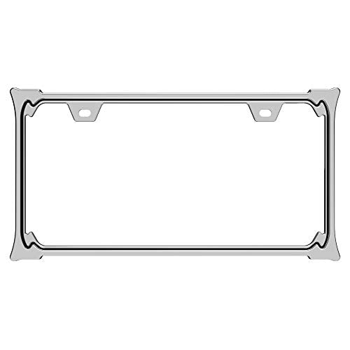 3D Chrome License Plate Frames (Horn Shape Pattern)