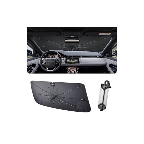 2025 2026 R Ange R Over Evoque Windshield Sun Shade Windshield Sunshade Umbrella[Drawstring Design] Protect Sun Rays & Heat Damage Keeps Cool Fits R Ange R Over Evoque 2012 (R ange R over Evoque 2012-2026)