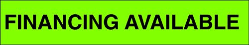 Ez line Vinyl Windshield Stickers 3 Dozen 15 Inch Chartreuse Slogan Dealership Pro Pack for Car Lots (EZ115-Pack9)