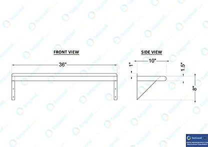 10 in. x 36 in. Stainless Steel Wall Mount Shelf (10 in. x 36 in.)