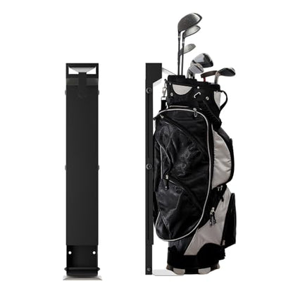 Wall Mount Golf Bag Storage Rack (Black)