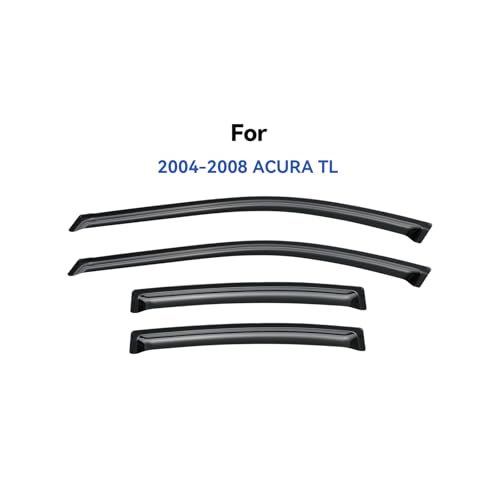 Window Visors Rain Guards for 2004 2005 2006 2007 2008 Acura TL (2004-2008 Acura TL)