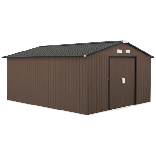 11' x 13' Outdoor Storage Shed (Brown / 11' x 13')
