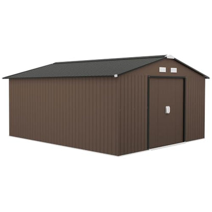 11' x 13' Outdoor Storage Shed (Brown / 11' x 13')