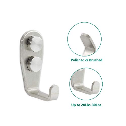 Stainless Steel Coat Hooks (L Shape Small: 48*21*24mm)