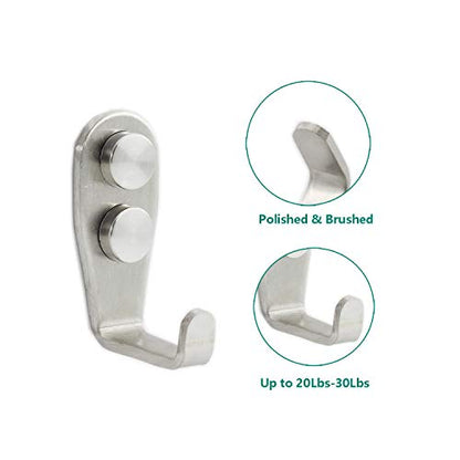 Stainless Steel Coat Hooks (L Shape Small: 48*21*24mm)
