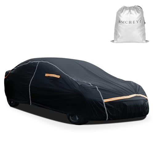 Car Cover Waterproof All Weather for 210" (Black / Sedan-XXL)