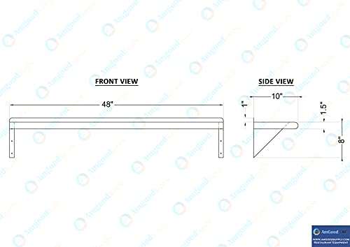 10 in. x 48 in. Stainless Steel Wall Mount Shelf (10 in. x 48 in.)