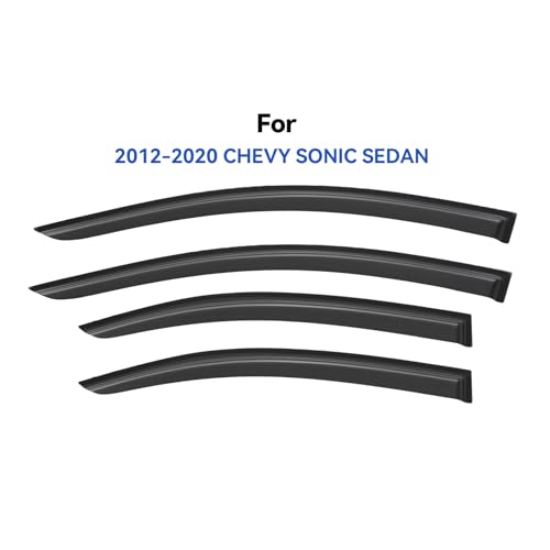 Window Visors Rain Guards for 2012 (2012-2020 Chevy Sonic Sedan)