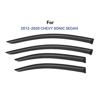 Window Visors Rain Guards for 2012 (2012-2020 Chevy Sonic Sedan)