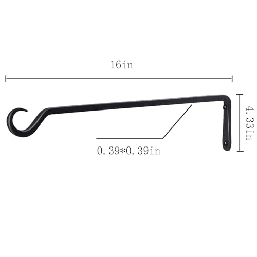 16 inch Plant Hanger (Black / 16in-2-Black)