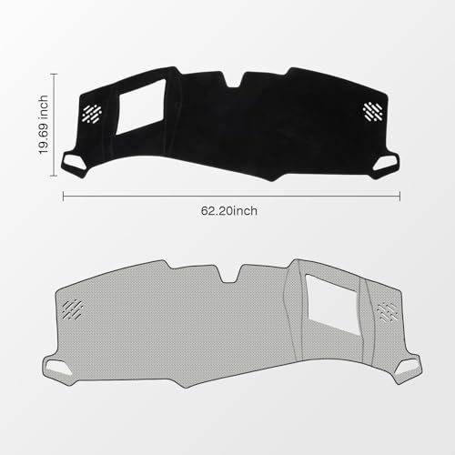 Black Dash Cover for Chevrolet (Silverado EV 24-26(Black))
