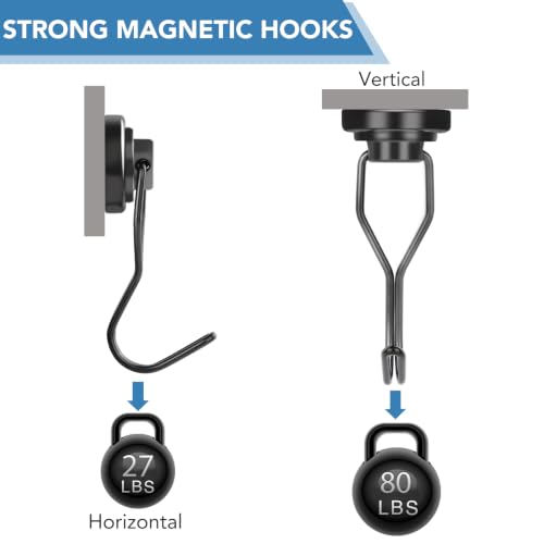 Magnetic Hooks (Black / 0.98in-curvel)