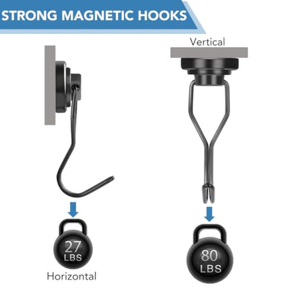 Magnetic Hooks (Black / 0.98in-curvel)