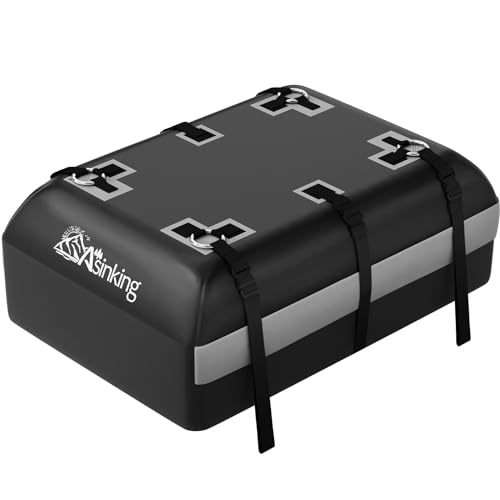 Car Rooftop Cargo Carrier Bag (Black with Grey / 21 Cubic Feet)