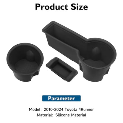 3PCS Cup Holder Insert Compatible with Toyota 4Runner 2010 (For 2010-2024 4Runner (3PCS))