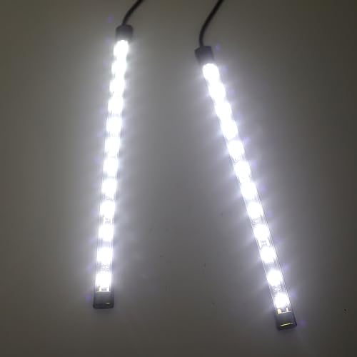 Atmosphere Lights Kit Strip Lights 2in1 Light Interior Car Lights Ambient Light Strip Flexible Color for car (White)