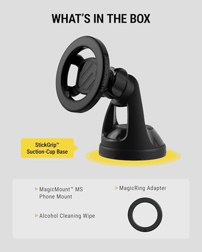 SMS2WD MagicMount MagSafe Suction Cup Phone Mount for Car Windshield (Window / Dash Suction / 1 Pack)