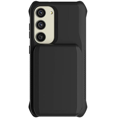 EXEC Samsung Galaxy S23 Wallet Case with Detachable Magnetic Credit Card Holder Supports Wireless Charging Shockproof Protective Phone Cover Designed for 2023 (Galaxy S23 / Black)