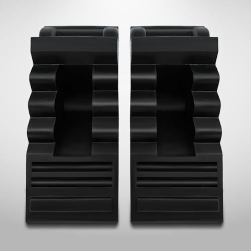 Solid Rubber Wheel Chocks Heavy Duty Trailer Chock (2 Pc Medium)
