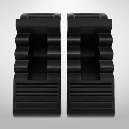Solid Rubber Wheel Chocks Heavy Duty Trailer Chock (2 Pc Medium)