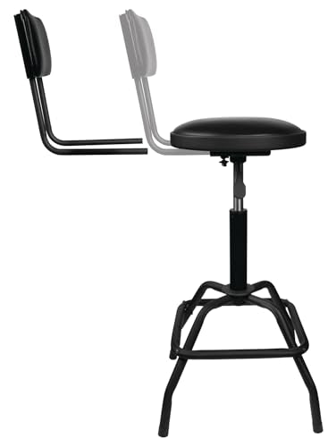W85016 Pneumatic Shop Stool with Removable Backrest (Pneumatic Stool w/Removable Backrest)