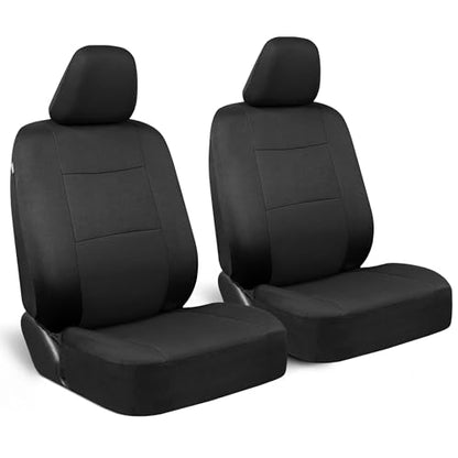 PolyPro 2 Pack Front Car Seat Covers Set in Black (2 Fronts Only-Black)