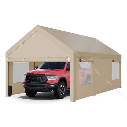 JY QAQA Carport (Khaki / 10x20 FT)