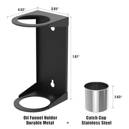 Wall Mount Oil Funnel Holder