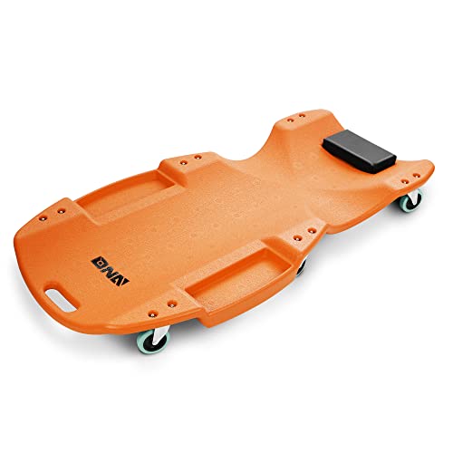 36" L X 17" W x 4.25" H Vehicle Repair Low Profile Automotive Creeper w (Orange / 36 Inches)