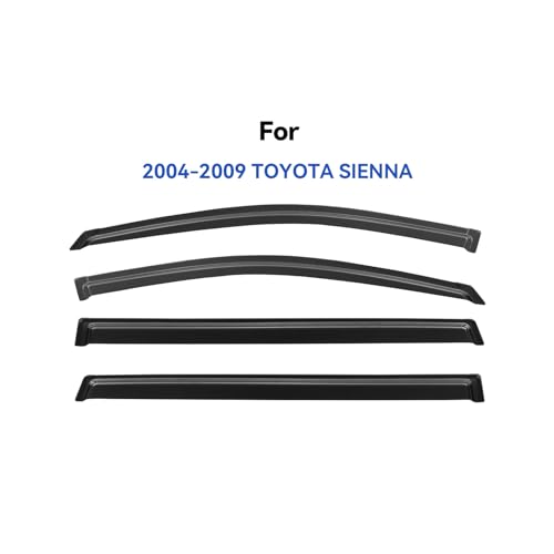 Window Visors Rain Guards for 2004 (2004-2010 Toyota Sienna)