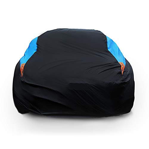 Waterproof Car Cover All Weather Snowproof UV Protection Windproof Outdoor Full Coupe (Fit Coupe/ Cabrio Length(167- 174 Inch) / Blue)
