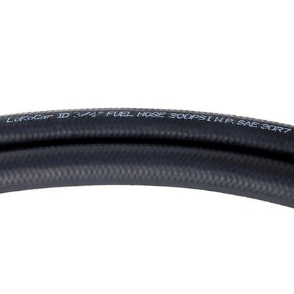Rubber Fuel Hose Line Push Lock 3 (3/4" ID 10ft)