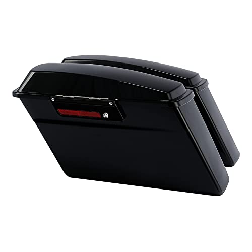 Motorcycle Saddle bags Hard Saddlebags For Harley Touring 1993 (Vivid Black W/ Black Latches# / Standard)