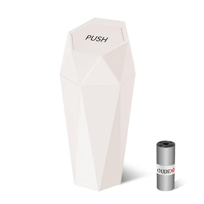 Car Trash Can with Lid (Beige-1Pcs)