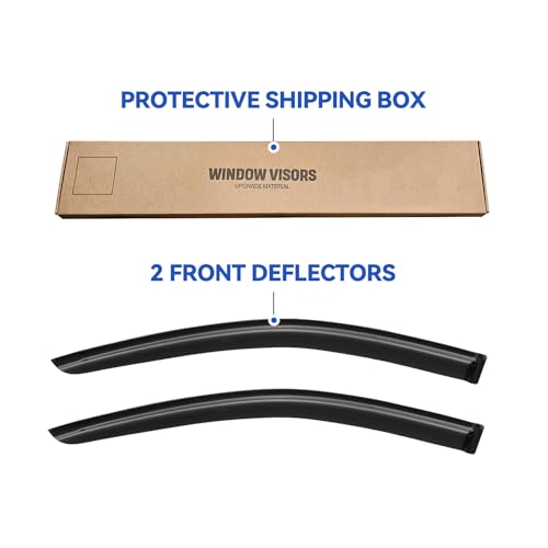 Window Visors Rain Guards for 2008 (2008-2020 Dodge Grand Caravan)