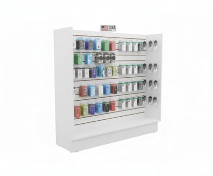 H Unit Slatwall Gondola Display (White)