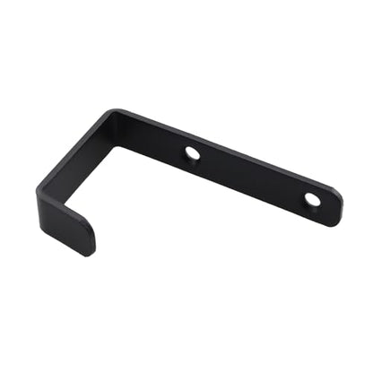 2PCS 82.5x45.5mm Black Metal Wall Mounted 2 Holes J Hook with Screws for Hanging Hat