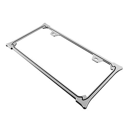3D Chrome License Plate Frames (3D Horn Pattern)