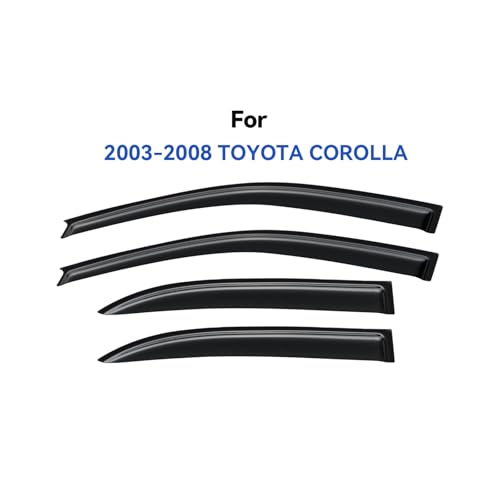 Window Visors Rain Guards for 2003 (2003-2008 Toyota Corolla)