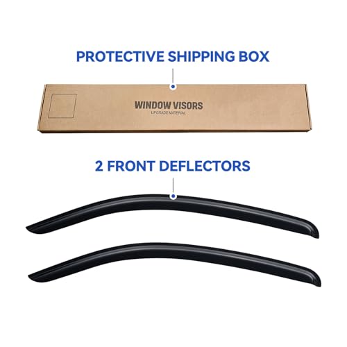Window Visors Rain Guards for 2007 (2007-2017 Toyota Tundra Regular Cab)
