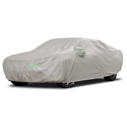 Waterproof Car Cover Fit for Dodge Challenger 2008 (Khaki / Custom Fit for Dodge Challenger)