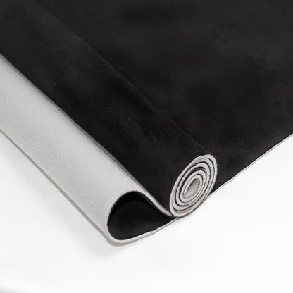 Suede Headliner Fabric with Foam Backing (Black / 120"L×60"W)