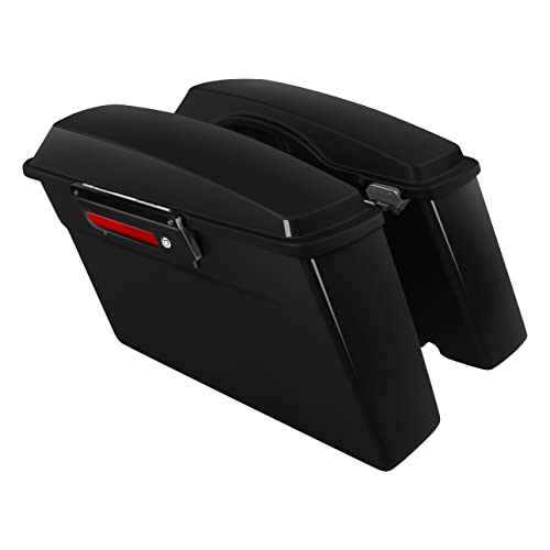 Motorcycle Saddle bags Hard Saddlebags For Harley Touring 1993 (Vivid Black W/ Black Latches# / Standard)