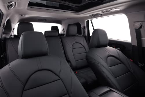 Car Seat Covers for Toyota 2018 (Leatherette(Black) / 2018-2023 Hybrid XLE, Hybrid XSE)