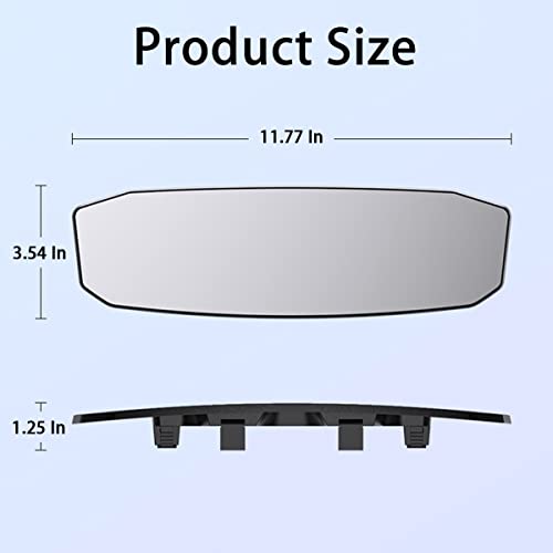 12 Inch Panoramic Car Rearview Mirror (Irregular White)
