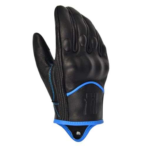 Harssidanza Woman Touchscreen Motorcycle Racing Gloves GL016US Blue XL (X-Large / Blue)