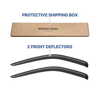 Window Visors Rain Guards for 2005 (2005-2010 Dodge Dakota Extended/Club Cab)