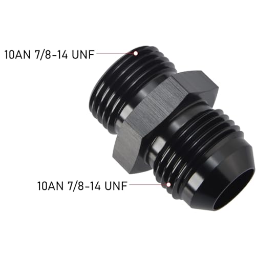 10AN Male Flare to 10AN ORB O (10AN to 10AN ORB / Black - 2PCS)